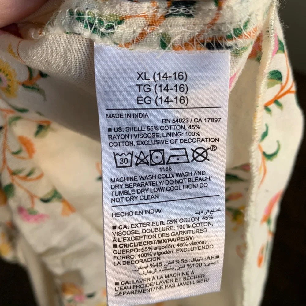 Old Navy Floral Tiered Sundress Girls XL or 14/16 Party Summer Spring